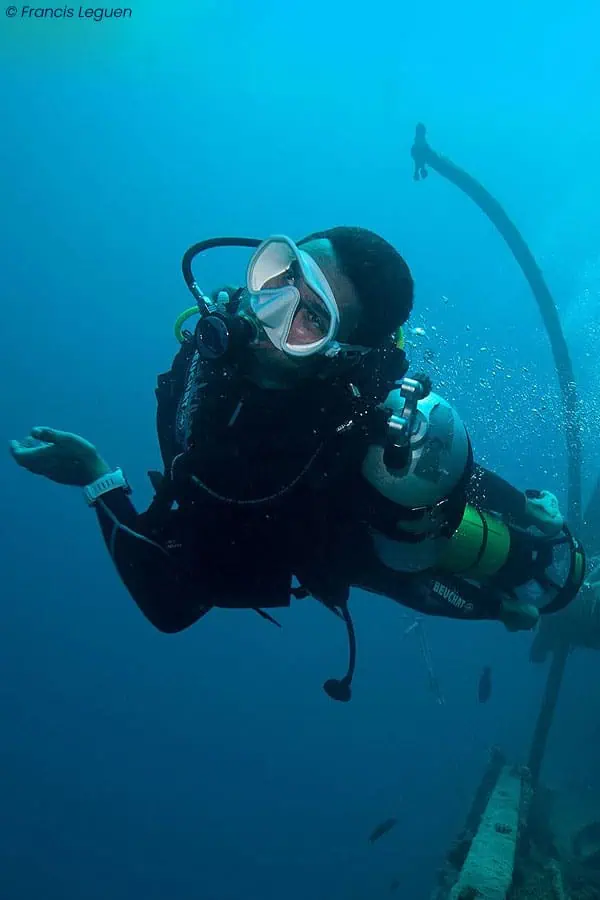 Épave immergée en mer Rouge