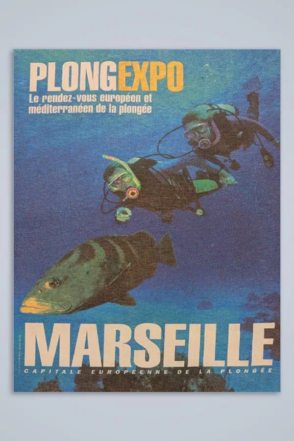 Affiche de la première édition du salon PlongExpo, 1999